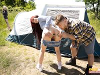 Sexy Redhead Babe With Natural Breasts Gets Fucked In A Tent photos (Yenifer Chacon)