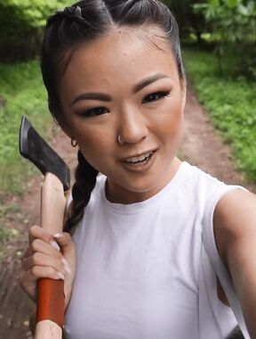 Cute Asian Girl Lulu Chu Gets Fucked In The Woods
