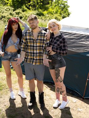 Sexy Redhead Babe With Natural Breasts Gets Fucked In A Tent photos (Yenifer Chacon)