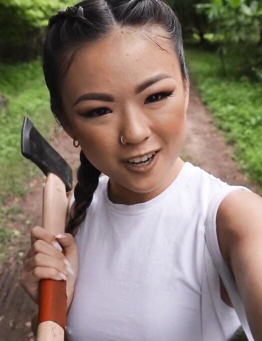 Cute Asian Girl Lulu Chu Gets Fucked In The Woods