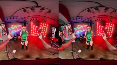 VR Conk Ella Reese as sexy Cammy from Street Fighter saga XXX Parody VR Porn