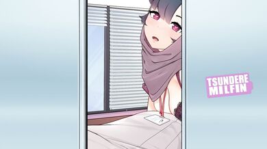 TSUNDERE MILFIN [HENTAI game] meeting on the table in the boss's office