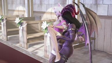 Succubus futa having fun with fox lady