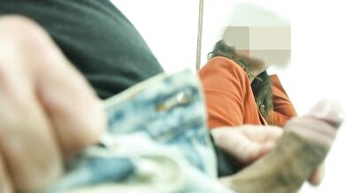 Milf sucks a stranger's cock in the waiting room.