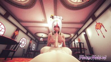 Genshin Impact Hentai - POV Ningguang uses her Tits and pussy