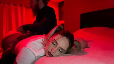 Naughty Schoolgirl Gets Spanked and All Her Holes Stuffed