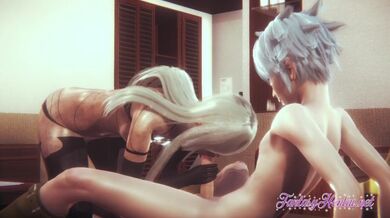 Nier Automata Hentai - A2 Blowjob and cums in her mouth