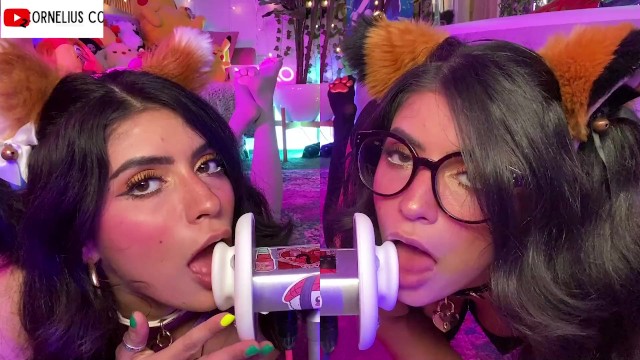 Duo Cats Layered Biaural Ear Licks Meow ARA ARA - CorneliustheCat ASMR