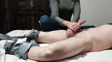 Hot Petite Handjob Cumshot