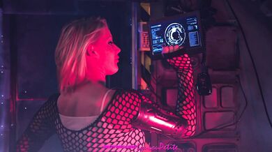 Sexy Petite Blonde Tease with huge tits