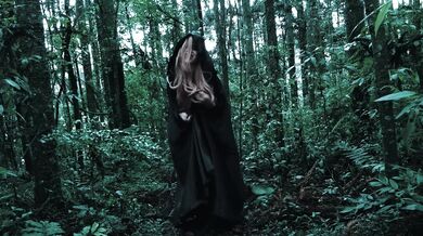 Wood Witch Blowjob for Halloween! Witch Cosplay for Halloween Public Video.