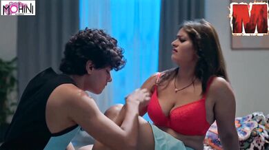 Indian beautiful unsatisfied stepmom get caught while fingering and fucked by her young amateur stepson infront of her husband.