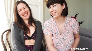 Ersties - Brunette Babe Leah Makes Kriss Moan With Pleasure