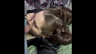 Throat Fucking Hot MILF Huge Cumshot On Face/In Mouth