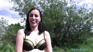 Public Agent - Real amateur Czech shy teen displays her body in public and talked into sex