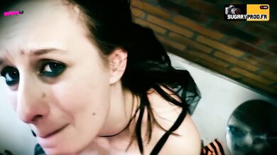 She gets fucked like a bitch by the boss big facial cumshot Natacha Sugary