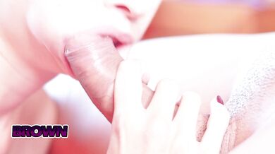 She sucks my cock up close until I cum in her mouth