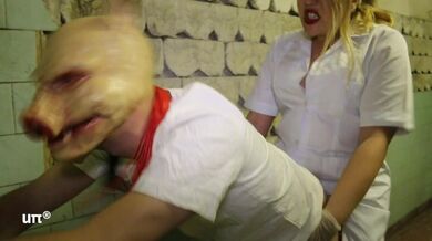 pegging with Mistress Claudia in a dirty asylum