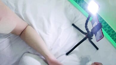 Cuckold. I put on her swimsuit and made her orgasm with a vibrator.