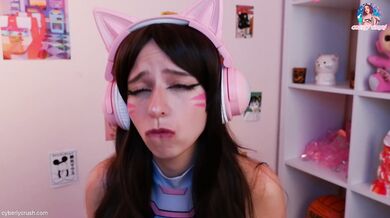 Dva Owerwatch Cosplay. Gamer Girl Ride Dildo & Sucking Cock While Playing