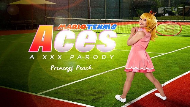 Blonde Teen Lilly Bell as PRINCESS PEACH Wants To Be MARIO TENNIS ACE VR Porn