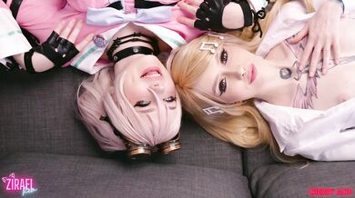 Kaede and Miu got real cock inside for stretching tight holes - CUT version