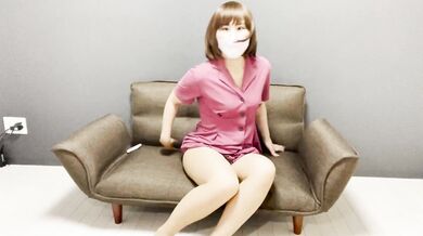Japanese girl tries no panties and no hand stockings