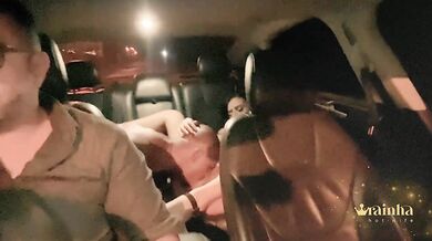 Married Queen Hotwife cuckolded Uber and fucked in the car with her gifted Lover