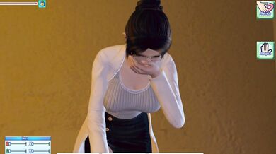 The nurse plays with a vibrator in her pussy. And then he jumps on the dick