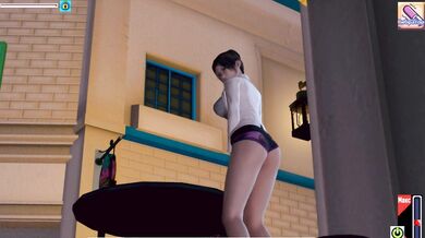 The nurse plays with a vibrator in her pussy. And then he jumps on the dick