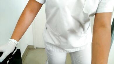 Big ass nurse helped me with semen sample (cum twice)