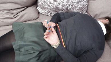 Hermione granger slave handcuffed show feet sexy foot fetish nylon pantyhose tights