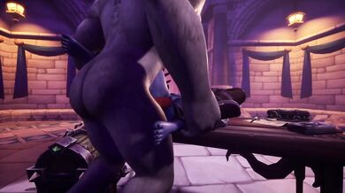 Werewolf rams a Night Elf