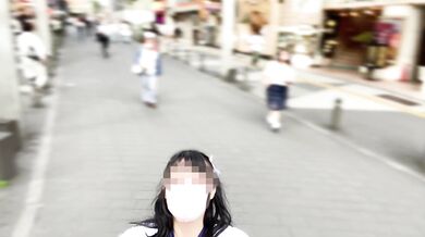 I went running in Ikebukuro with no bra, big tits gym clothes and bloomers and wearing a toy.