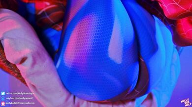 Mary Jane fucks herself in a Spiderman suit - MollyRedWolf