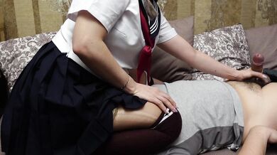 Schoolgirl Femdome Facesitting slave kiss pussy White Knee Socks Feet Foot Fetish