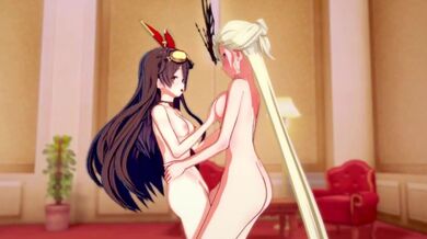 Finally find a correct use of Amber as a sexual toy for LaSignora (genshin impact)