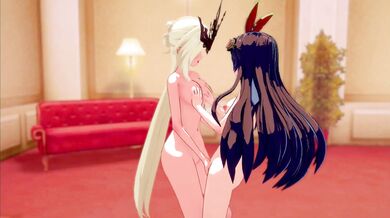 Finally find a correct use of Amber as a sexual toy for LaSignora (genshin impact)