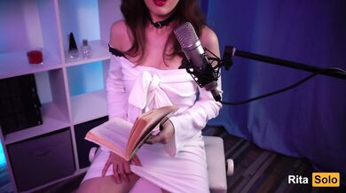 A beauty reads a book and masturbates. Literary orgasm from sexy beauty ( 4K ULTRA HD )