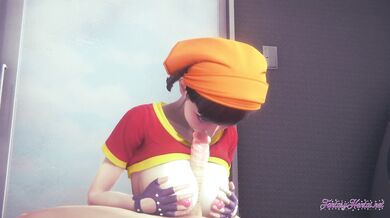 Dragon Ball Hentai - Pan cunnilingus, blowjob and fucked